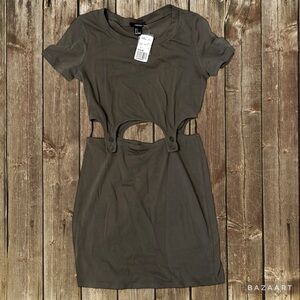 Forever 21 Olive Green cut out dress, Size small